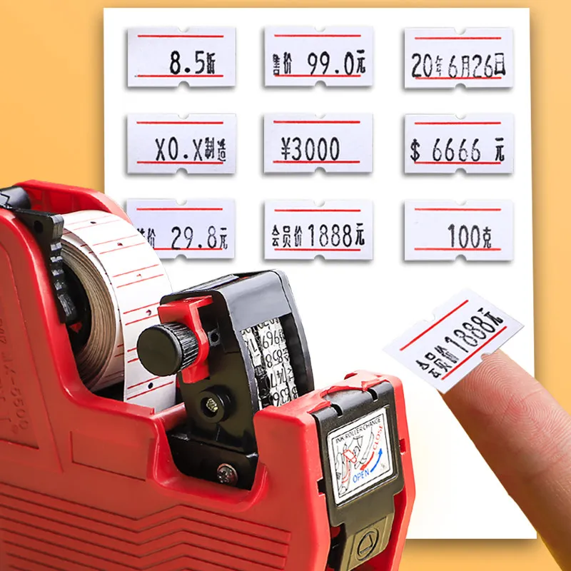 10 Rolls Self-Adhesive Pricing Labels Single Row Supermarket Price Labels Paper for Retail Products