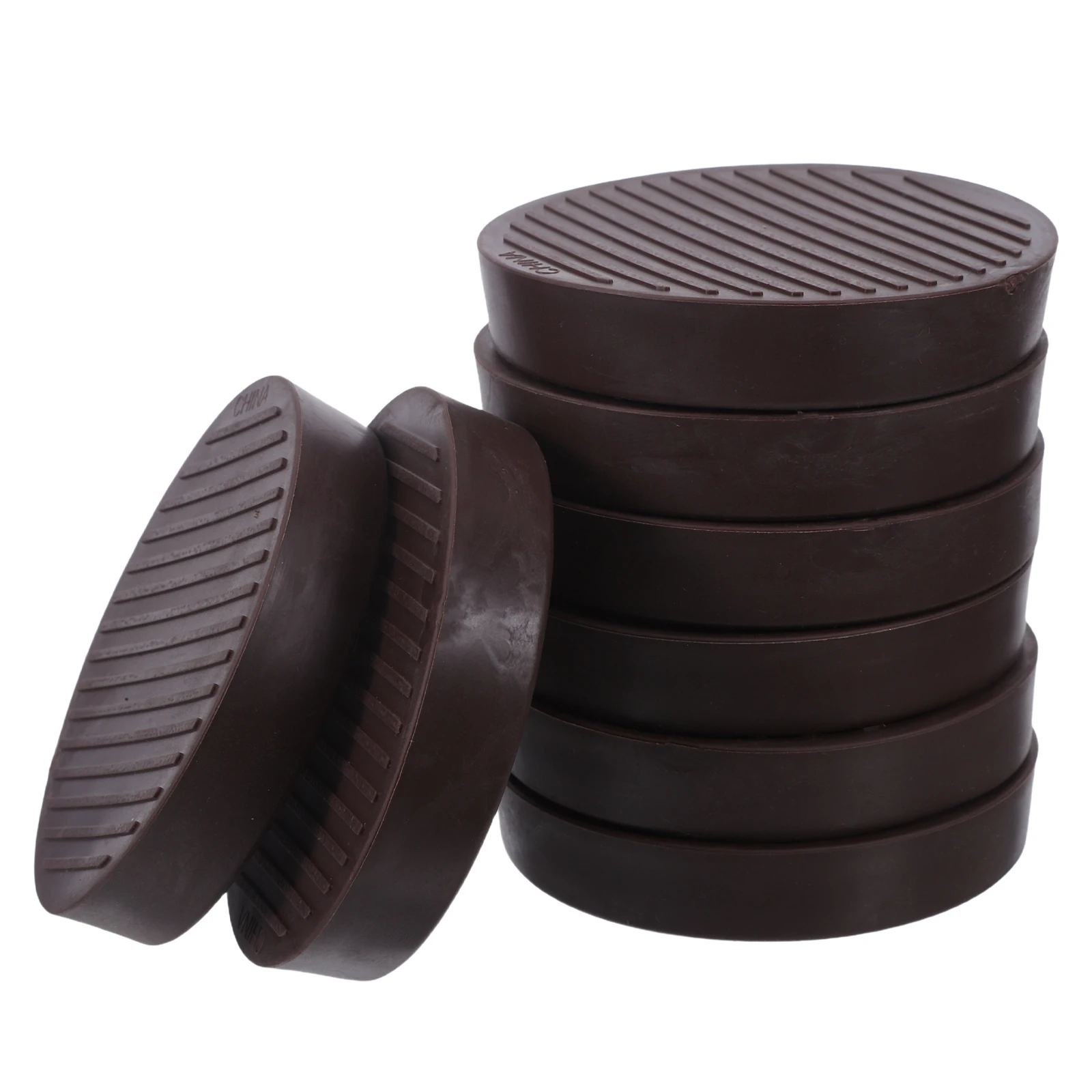 8pcs Rubber Anti-Slip Caster Cups Set For Furniture Stability Floor Protection And Noise Reduction Secure Wheel Locking Glides