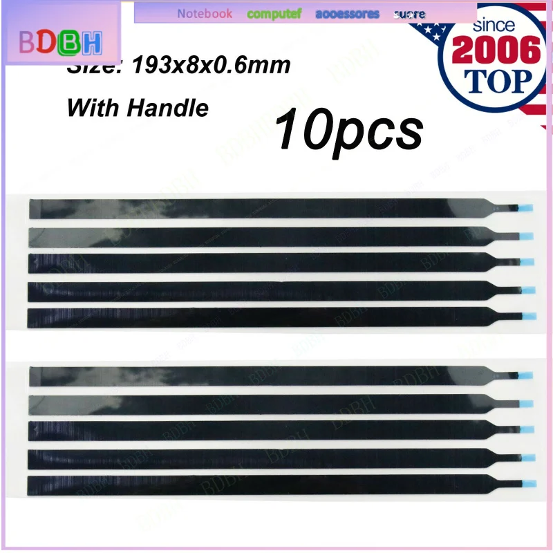 10pcs Black Pull Tabs Stretch Release Adhesive Strips for LCD Screen Panel US