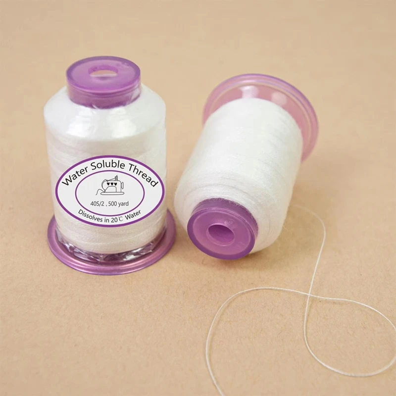 Thread for Sewing Machine 1492.7ft Water Soluble Sewing Thread Dissolvable Cord for Costume Making Fabric Art Crafts-ABPX view 4
