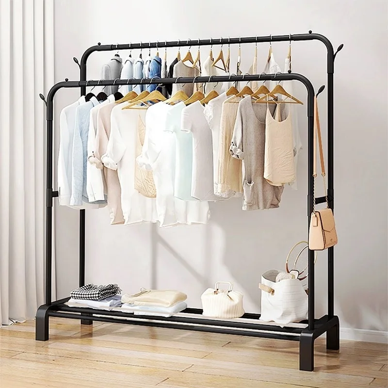 

Top-ranked Products Living Room Bedroom Coat Rack Durable Double Pole Clothes Garment Rack