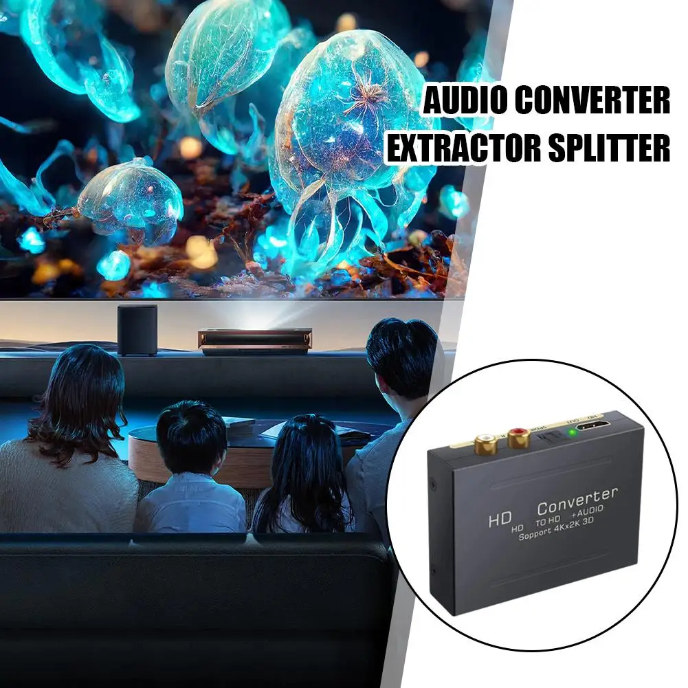 To Optical R/L For HDMI With Optical Digital Audio Convert + Extract + Split Video Splitter Left And Right Analog Channels Z3E8