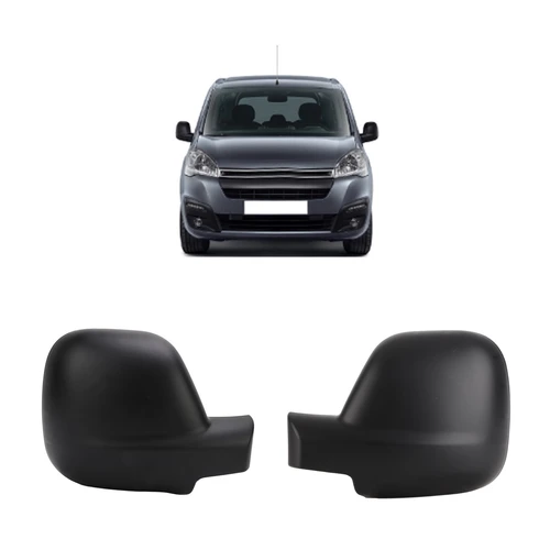 Imagen 2 del producto Tapa de la cubierta del espejo retrovisor, tapa negra elegante resistente a los arañazos para espejo retrovisor para Citroen Berlingo B9 2012 a 2018