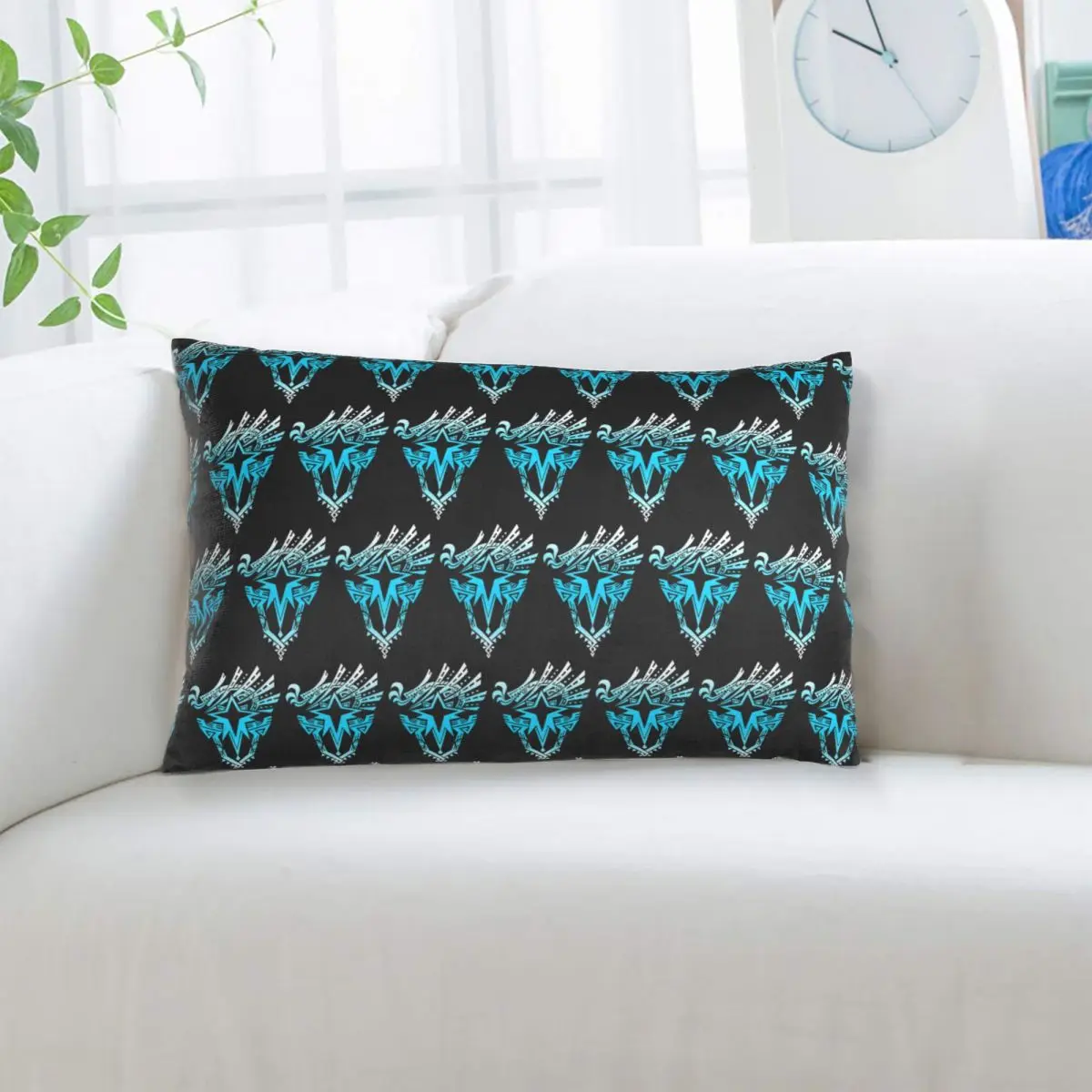 

Monster Hunter World Iceborne Logo Rectangle Pillowcase Cushion Cover Decorative Bedroom Bed Home Comfort Throw Pillow
