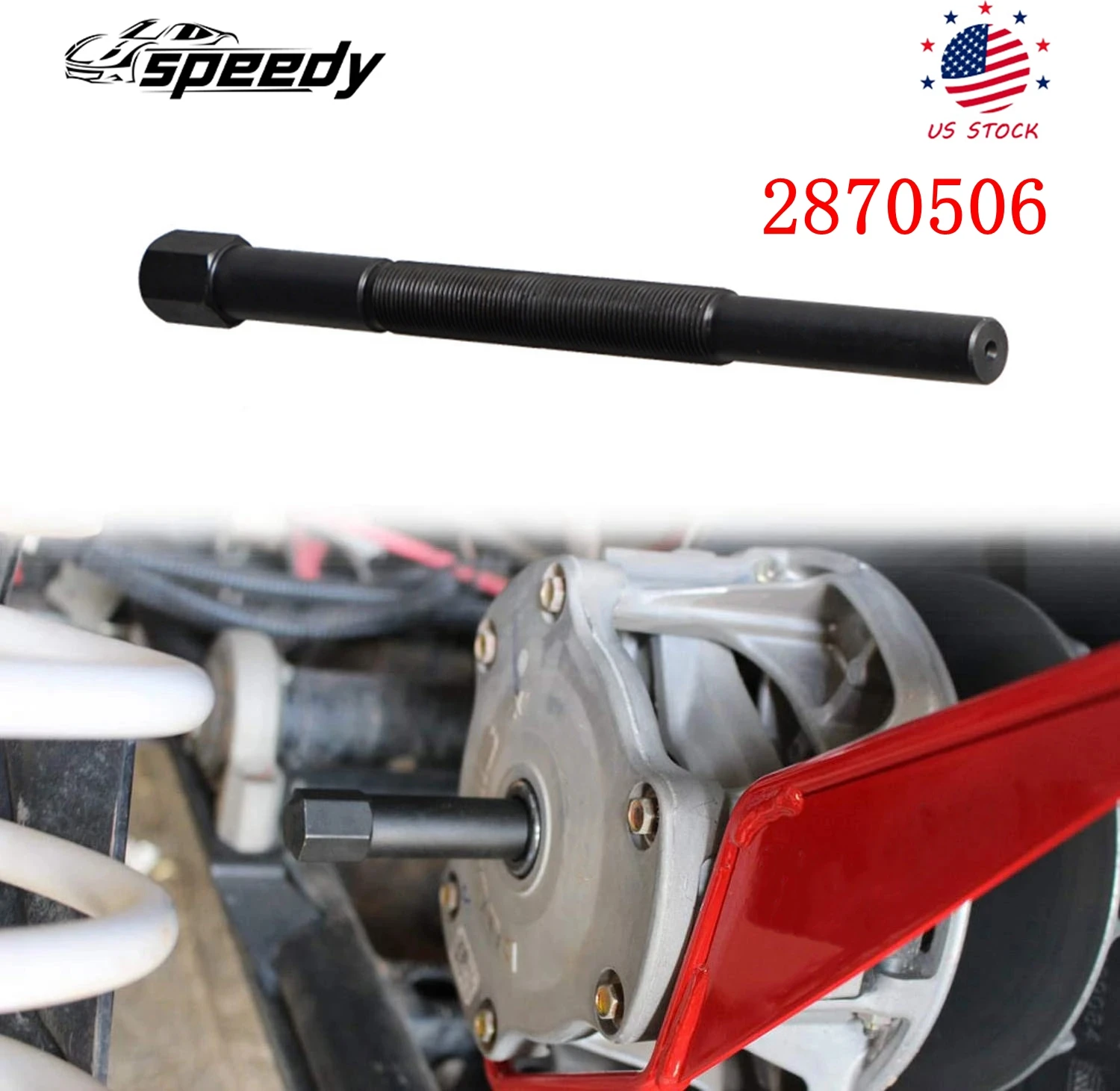 

2870506 Motorcycle Primary Drive Clutch Puller Tool Fit for Most Polaris Models 1985-2011 Black