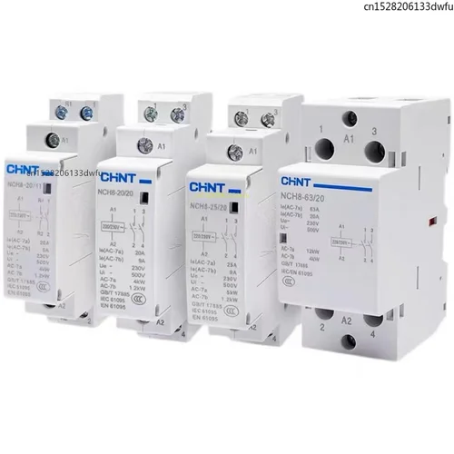 Imagen 2 del producto CHINT NCH8 20A 25A 40A 63A 1NO 1NC 2NO 2NC 4NO 2P 4P Din Rail hogar MIni contactor de CA 220V 230V 400V 63/22 63/40 40/22