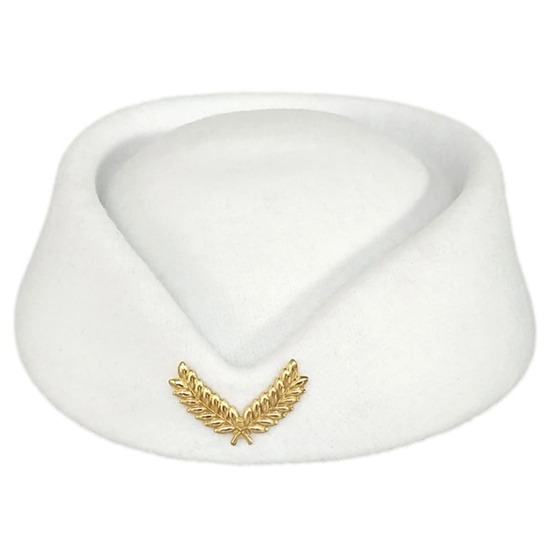 Beret Hat Caps Airline Stewardess Flight Attendant Vintage Looking Hat Uniform