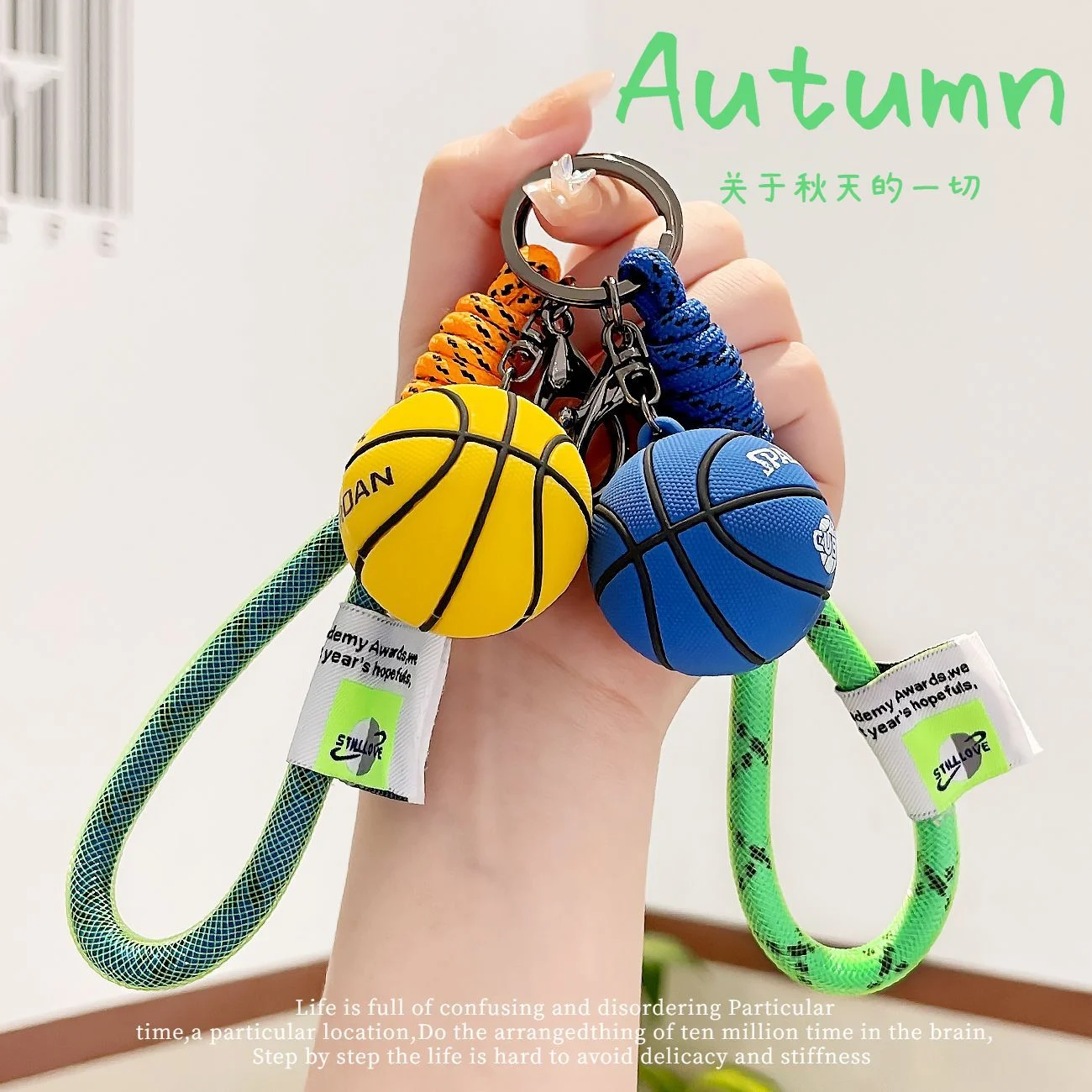 

New Trend Simulation Sports 3D Basketball Keychain Cartoon Sports Backpack Pendant Keychain Sports Fans Inspirational Gift