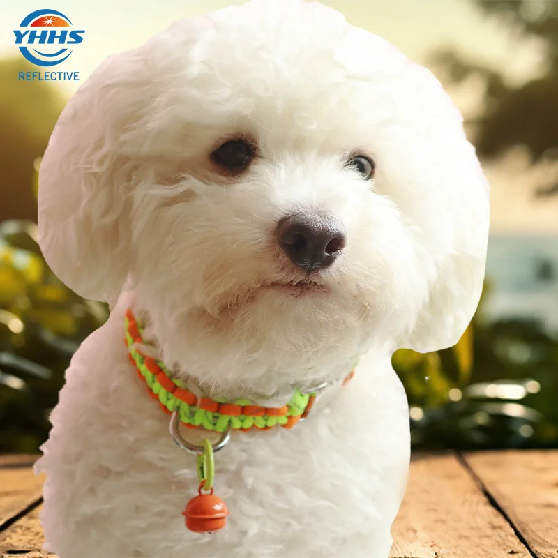 120cm Reflective Dog Leash Durable Double Color High Visibility Dog Collar Safety Reflective Design for Night Walking