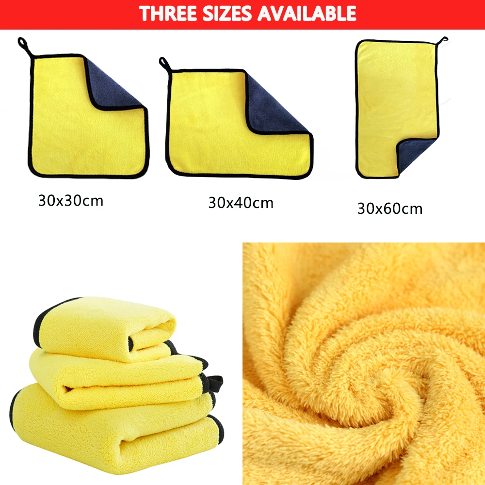 1/3/40Pcs Microfiber Cleaning Towel Car Cleaning Cloths Professional Detailing Car Drying Microfiber Towel Wash Towel Accessory