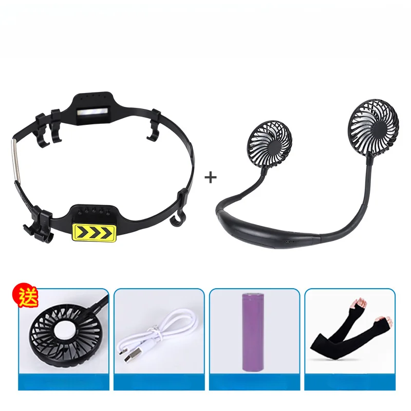 Universal Portable Fan for Safety Helmet Fan Ventilation Cooling Sunscreen Breathable Construction Safety Helmet Accessories