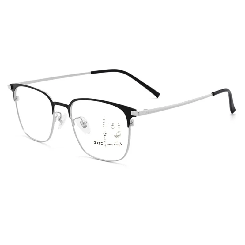

Новые модные мужские деловые сверхлегкие титановые очки для чтения с защитой от синего света, мужские очки для дальнозоркости