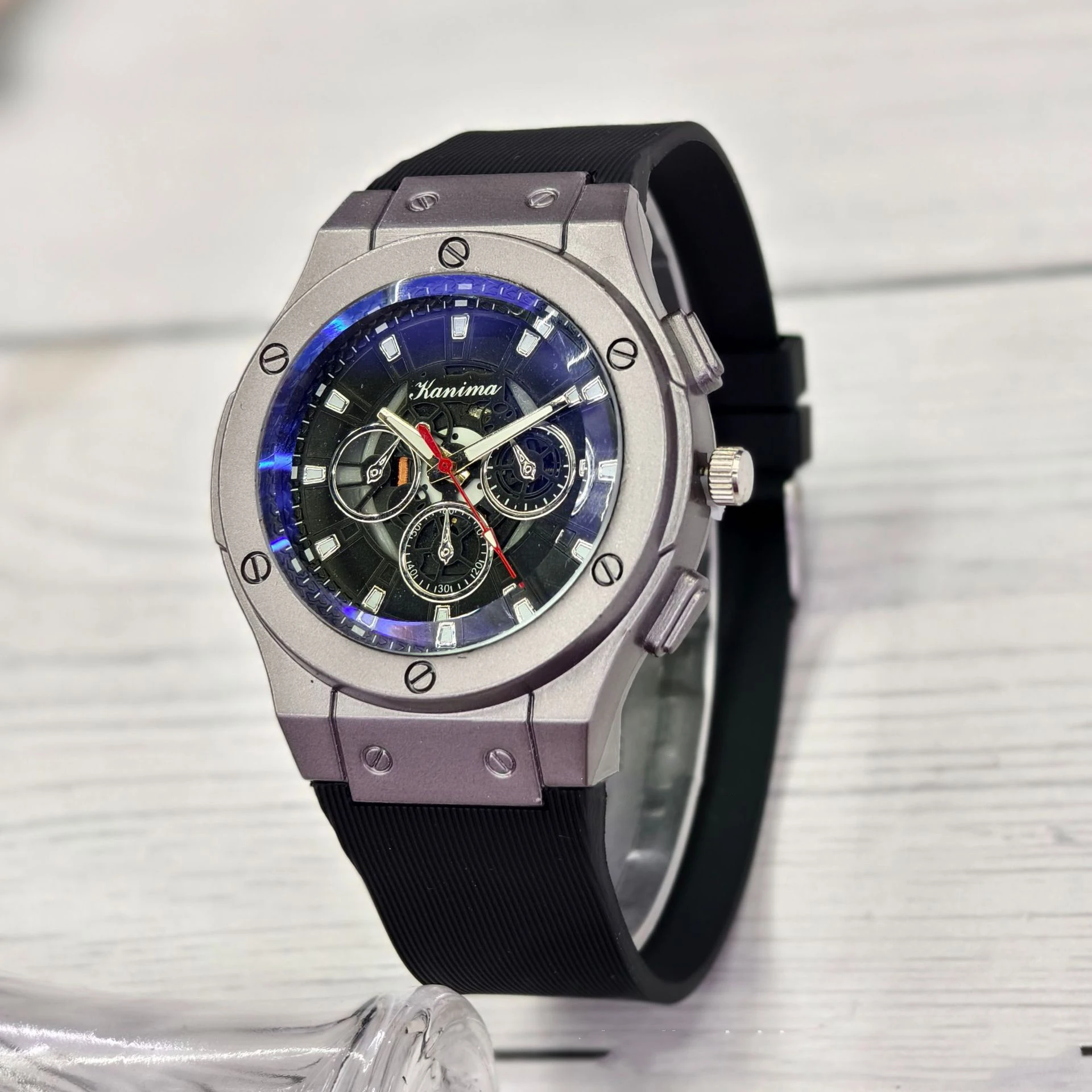 Men Stainless Steel Silicone Strap Watch Fashion Business Casual Watches Cheap Gift