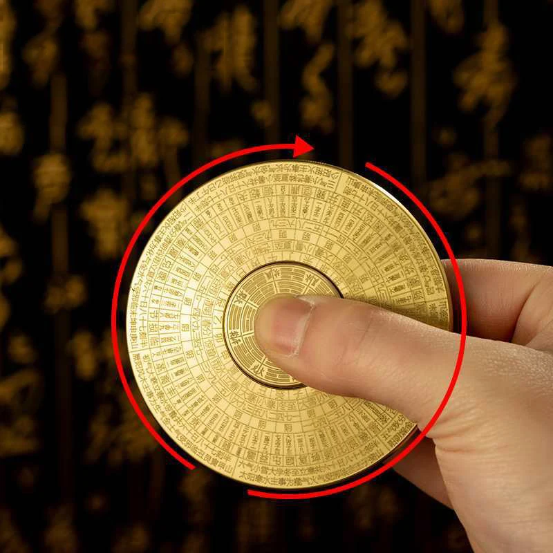 Chinese Style Tai Chi Fidget Spinner for Adults Teens ADHD Stress Anxiety Relief Toys Metal EDC Gadgets Novelty Gifts