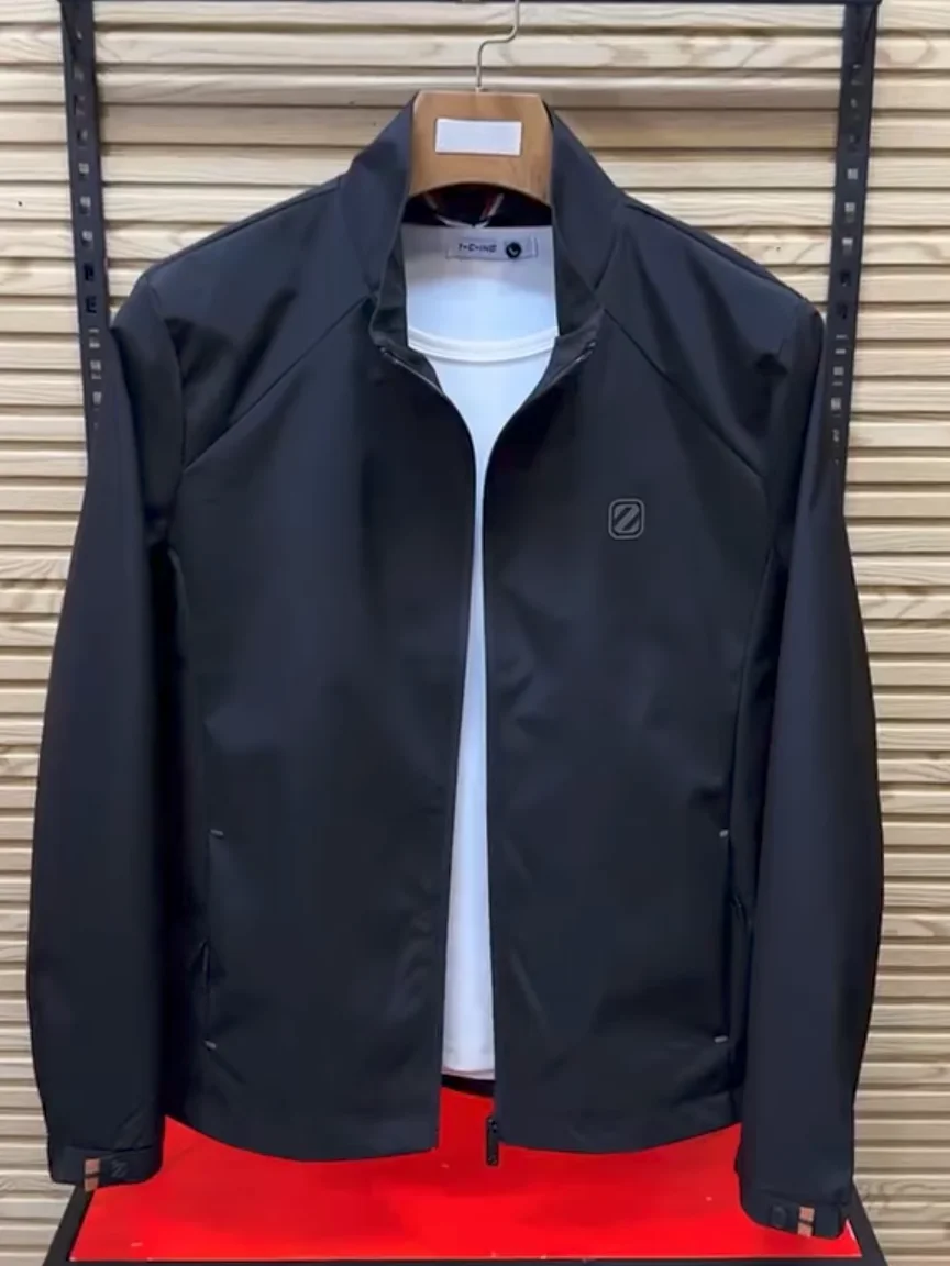 

Fall Men's Casual Stand Collar Jaet High Quali New Faion Comfortable Luxury Outerwear Youth ular Antimicrobial