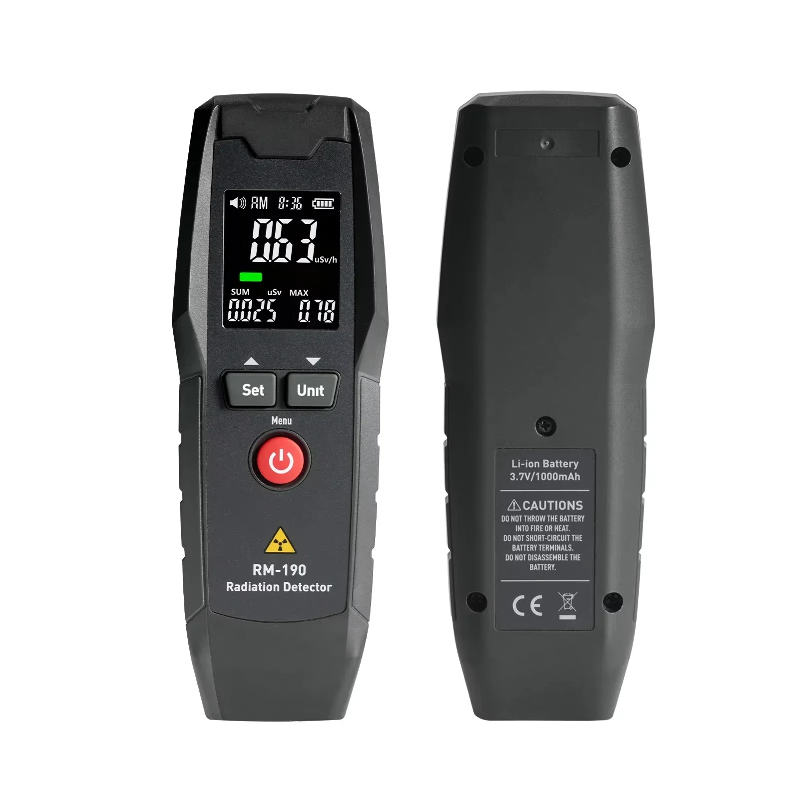 For RM-190 Nuclear Tester Dosimeter Counter Meter Beta Gamma Geiger X Portable Handheld Dose Digital Ray Y Radiation Detector