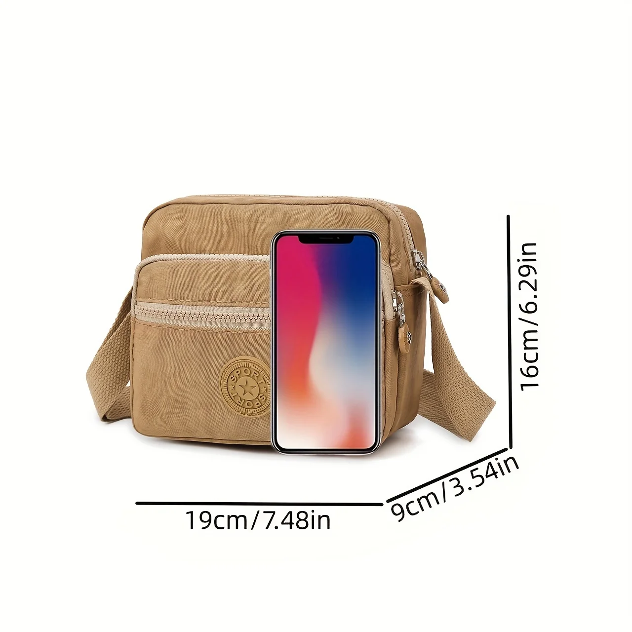 Retro Nylon Crossbody Bag - Stylish & Durable Mobile Phone Organizer - Versatile for Travel, Sport & Casual Wear