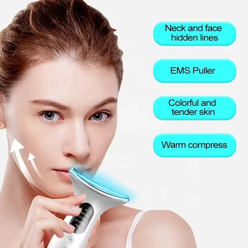 Electric Neck Beauty Instrument Intelligent Portable Heating Multifunctional Micro Current Firming and Lifting Lighten Neck Line