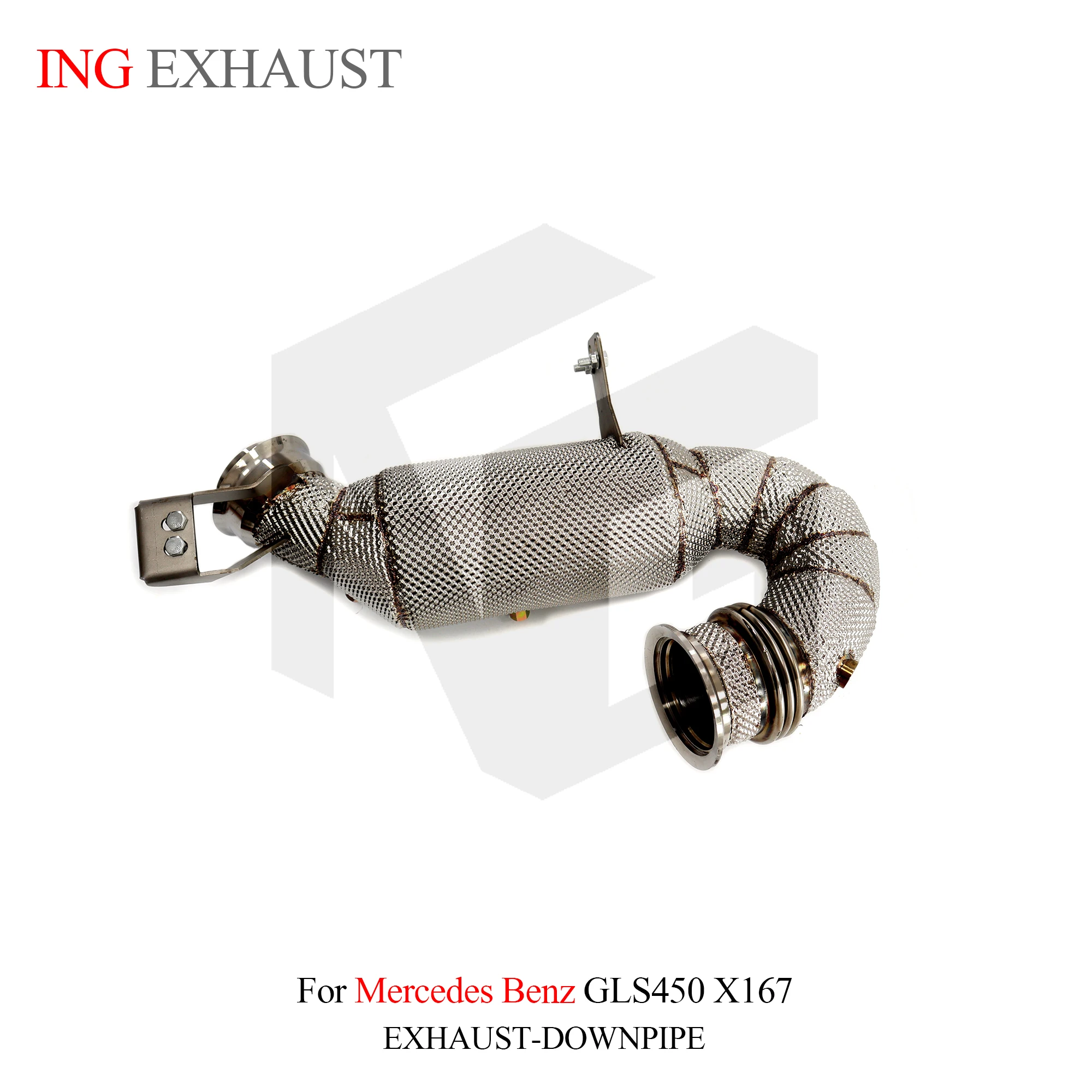 

ING Customize Exhaust Ss304 catalytics Downpipe for Mercedes GLS450 X167 3.0T Upgrade Auto High Performance Header Tube Parts