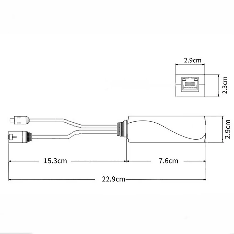 Adaptateur de connecteurs POE 48V à 12V, accessoires de bricolage, répartiteur de câble, injecteur, alimentation pour Huawei, Hikvision, nouveau, 2014