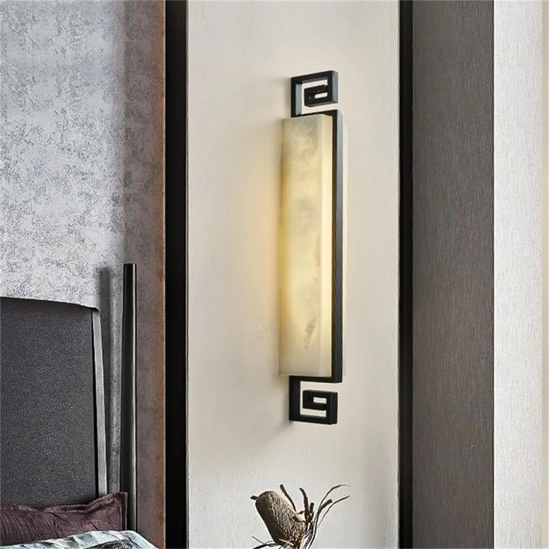 TYLA Kupfer Innenleuchte Lichter Moderne Luxus Dolomit LED Wandleuchte Design Balkon Für Wohnkorridor