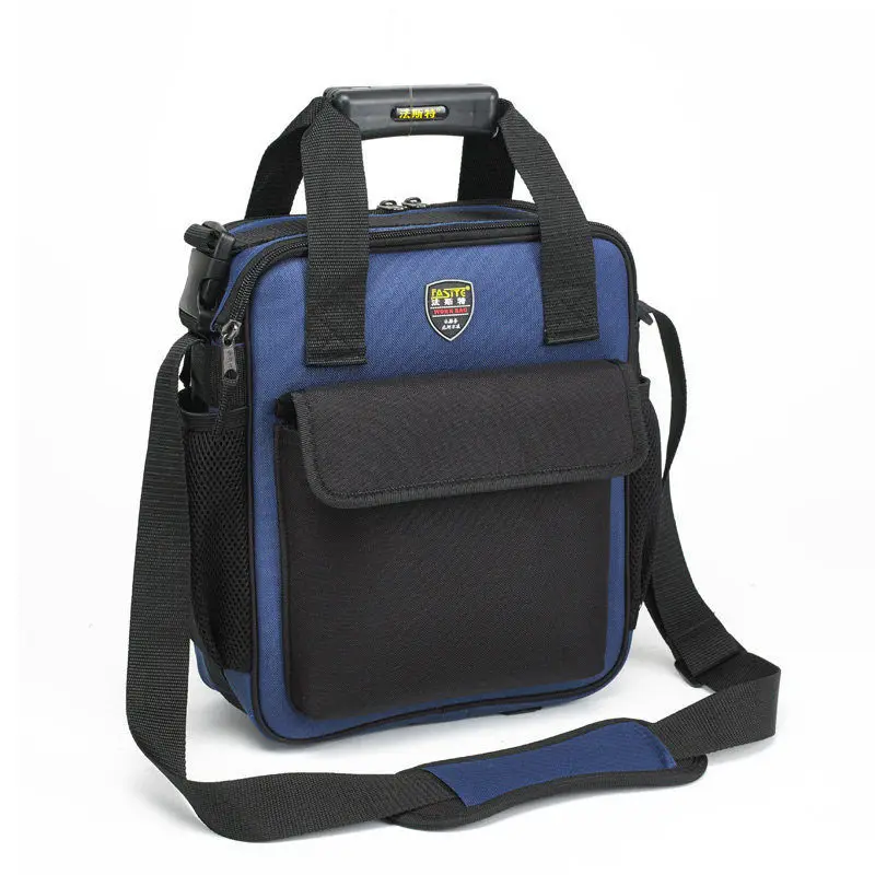 Oxford Cloth Home Repair Tool Kit with Shoulder Strap Crossbody Bag Thickened Labor Insurance Electrician Bag Tools Organizer
