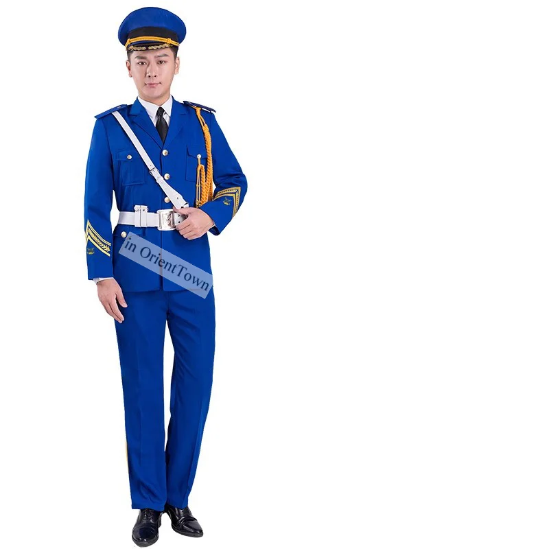 Student Nationale Vlag Verhogen Uniform Vlag Kleur Guard Raiser Kleding Ceremoniële Band Koor Hoed + Jas + Broek of Rok CT050