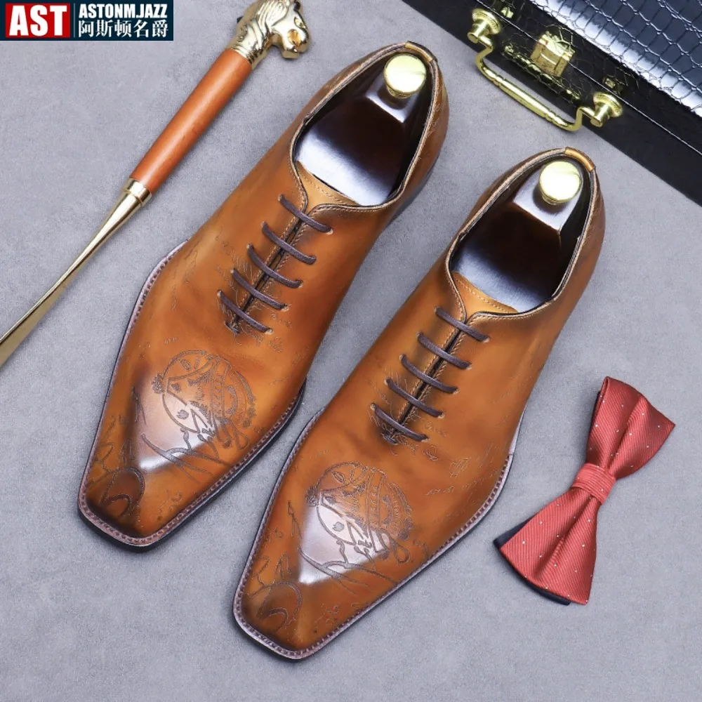 

Luxury Business Oxford Leather Shoes Men Breathable Rubber Formal Dress Shoes Male Office Wedding Flats Footwear Mocassin Homme