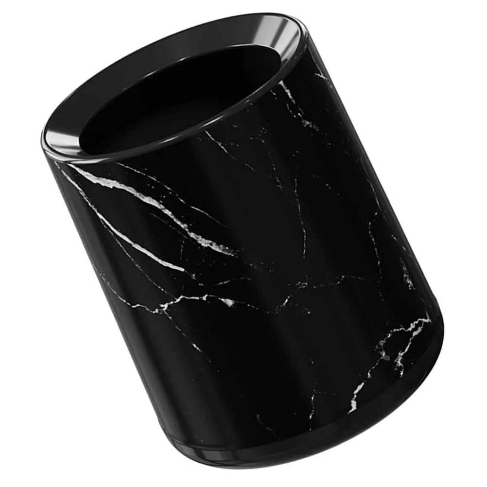 سلة مهملات سطح المكتب بنمط رخامي، سلة مهملات صغيرة الحجم للحمام والمطبخ وغرفة النوم والمكتب وصندوق قمامة صغير مزخرف #1