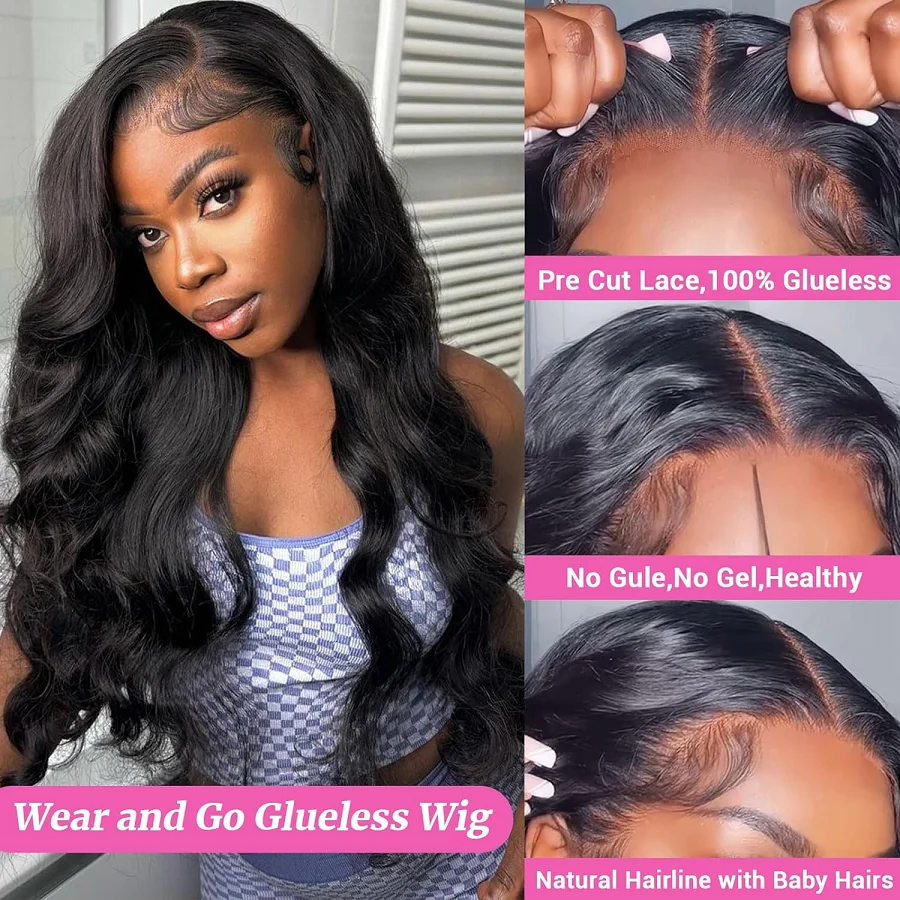 Body Wave Human Hair Wigs 4x4 Hd Lace Closure Wig Glueless Wig Human Hair Ready To Wear Human Hair Wigs For Women Brazilian Hair