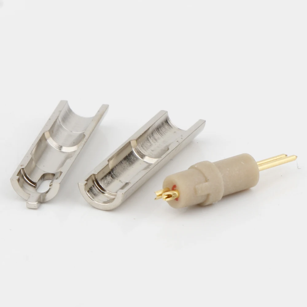 Pair 24k Gold Plated Headpnone Plug, HD800 Plugs For DIY HD 800 HD800 HD800S HD820 Headphone Cables earphone wire