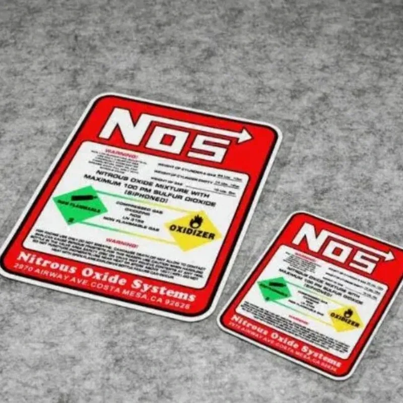 NOS Nitrous Oxide System Vinyl Racing Stickers Waterproof Auto Tuning Decals Modify Appearance of Racing Cars Dirt Bikes