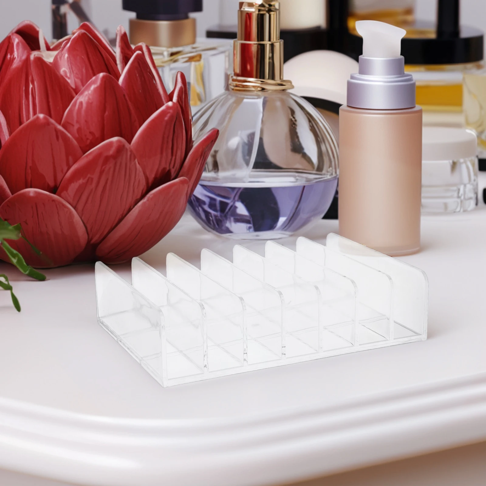 

Stackable Acrylic Makeup Drawer Organizer Transparent Dividers Large Capacity Desktop Storage Rack For Craft Stationery Office