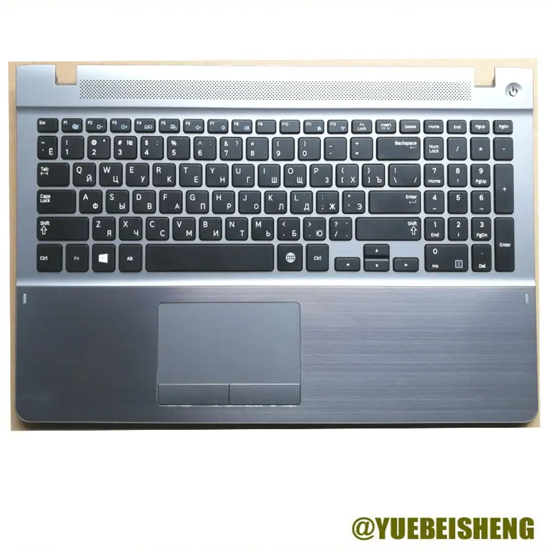 YUEBEI    New/Orig For Samsung NP370R5E NP450R5E NP470R5E NP510R5E palmrest RU RussIan keyboard upper cover Touchpad,Gray silver