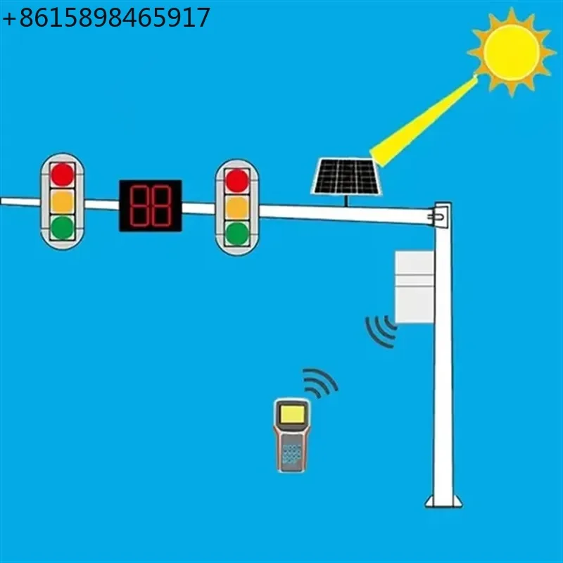 Hot Sale Solar Wireless Crosswalk Pedestrian Push Button LED Signal Traffic Light System for Crossing