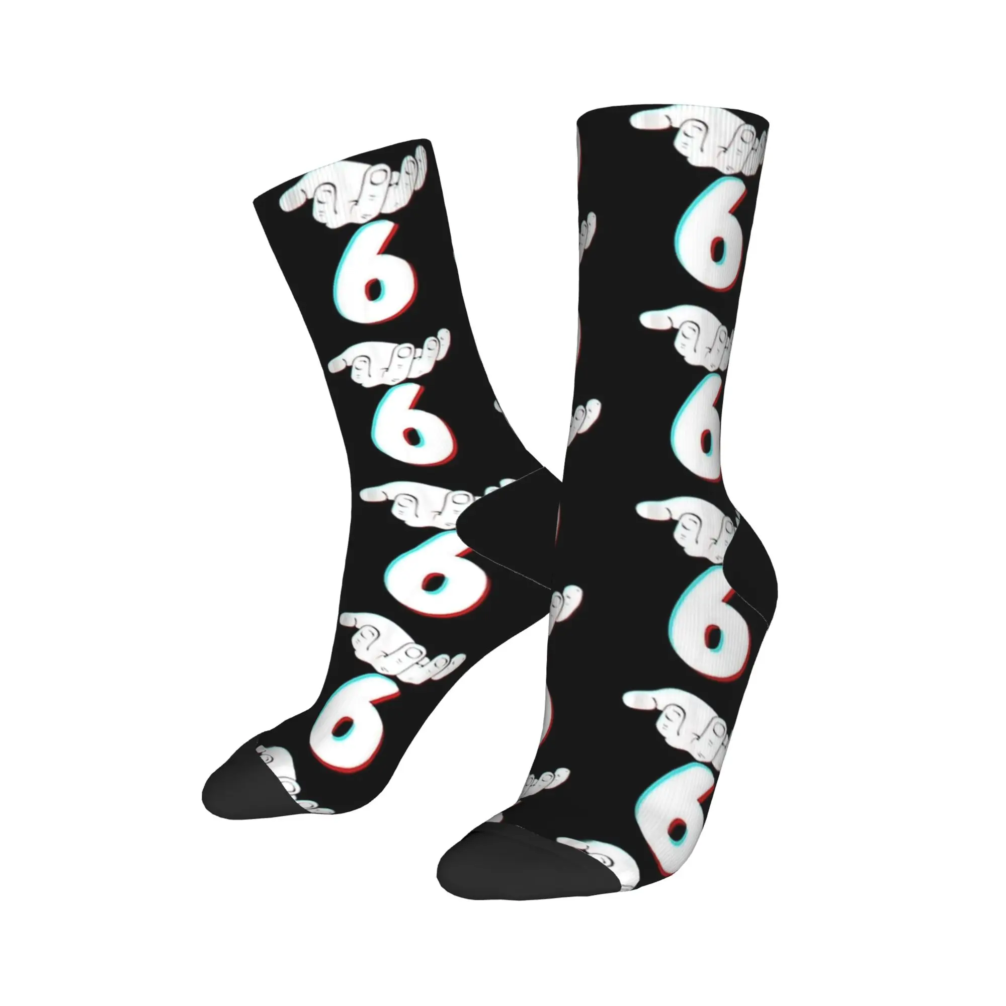 Cool Six Seven Meme diseño divertido 67 calcetines medias personalizadas antideslizantes pareja calcetines cómodos invierno divertidos calcetines de escalada