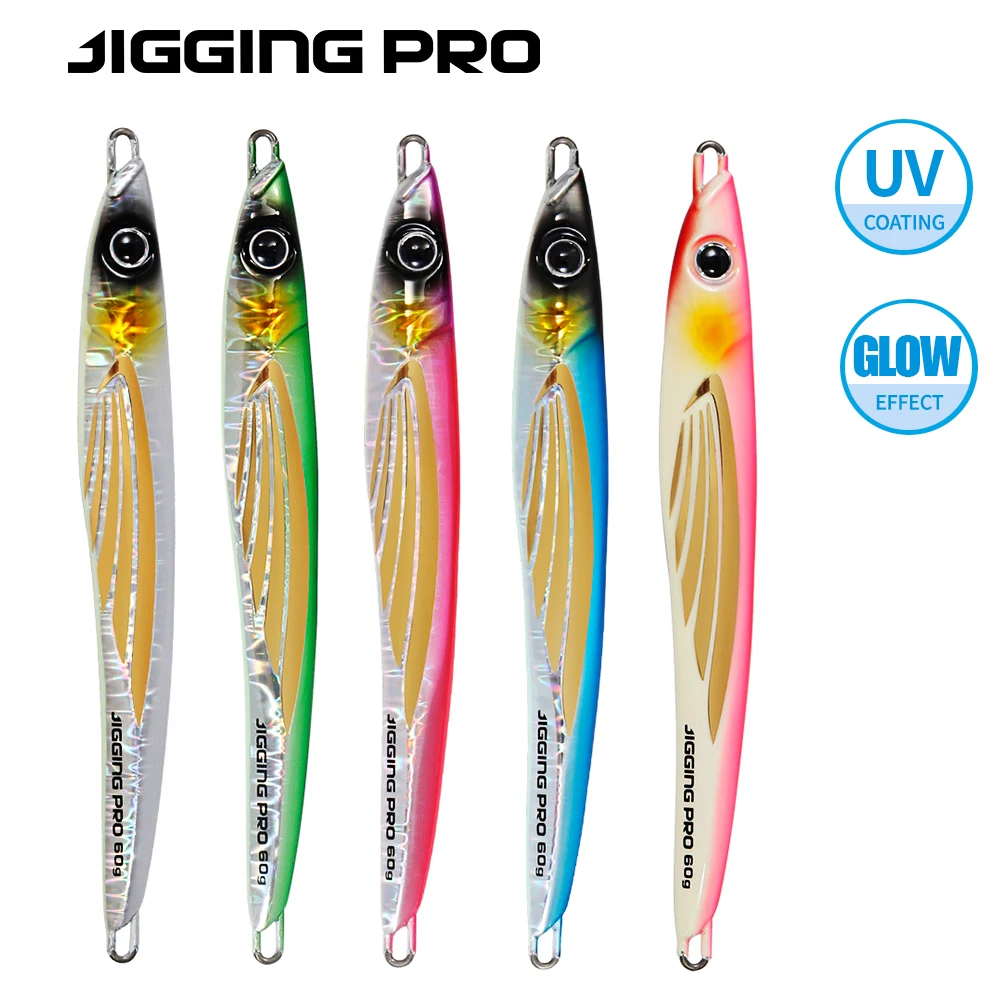 JIGGINGPRO mĂ©tal gabarit 60g 80g 100g THEOS appĂąt de pĂȘche thon Amberjack Kingfish rivage en mer gabarits leurre eau salĂ©e leurres de pĂȘche