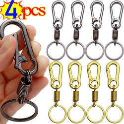 1-4pcs Lobster Clasp Buckle Key Holder Mini Carabiners Outdoor Camping Hiking Buckles Alloy Spring Snap Hooks Keychains Tool