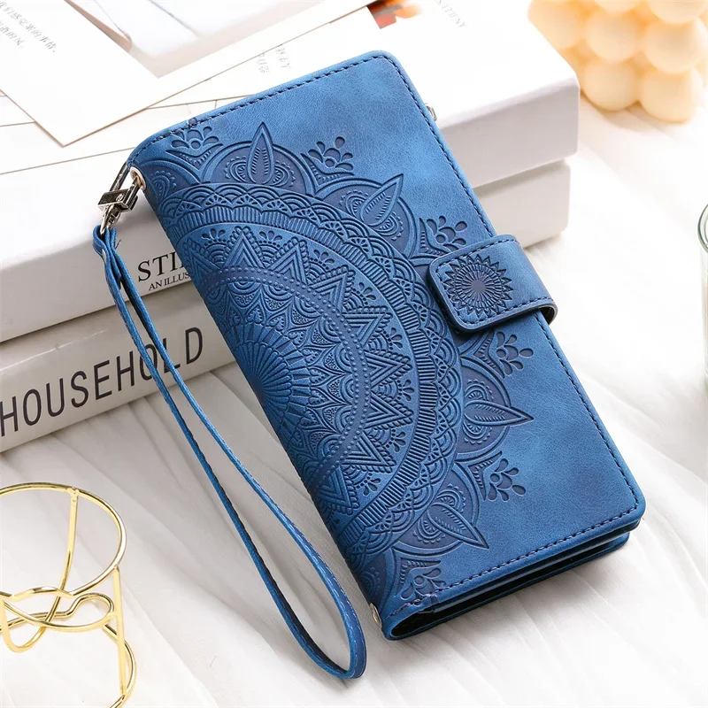 

C65 C55 Case for Xiaomi Poco X7 M7 Pro X7Pro F6 X6 M6 F5 X5 X4 F4 M4 X3 NFC Pro Luxury Zipper Card Magnetic Leather Wallet Cover