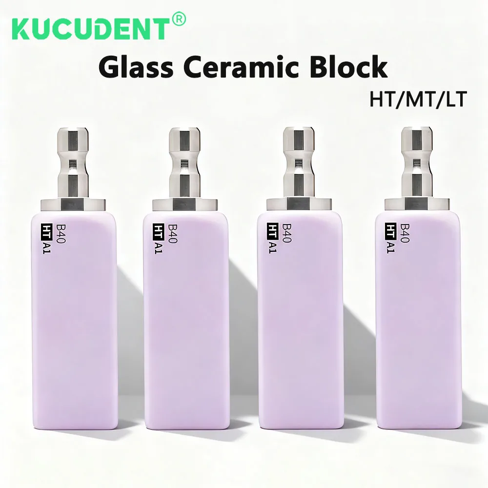 

4 Pcs Dental Lithium Disilicate Glass Ceramic Block B40 for Sirona Cerec CAD/CAM Dentist Lab Restoration Crown Bridge HT/MT/LT