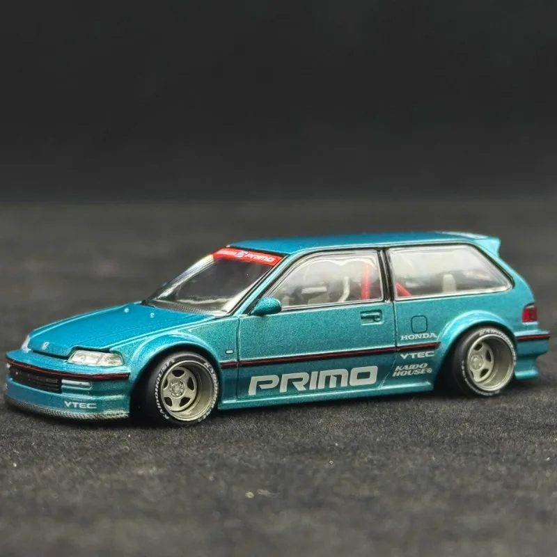 MINIGT Diecast 1/64 escala Honda aleación modelo coches Honda Civic EF 12 #   Vehículos de juego de juguete para niños, caja original de regalo