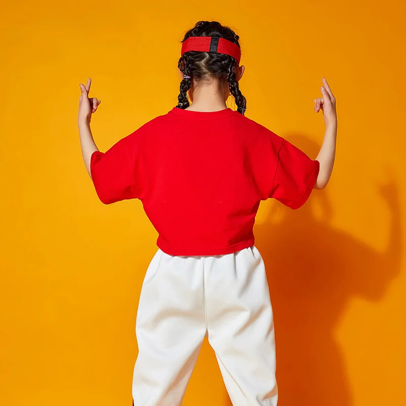 Vêtements de spectacle de pom-pom girl pour enfants, ensemble de vêtements de spectacle de style chinois pour la maternelle, vêtements de jeux de l'école primaire