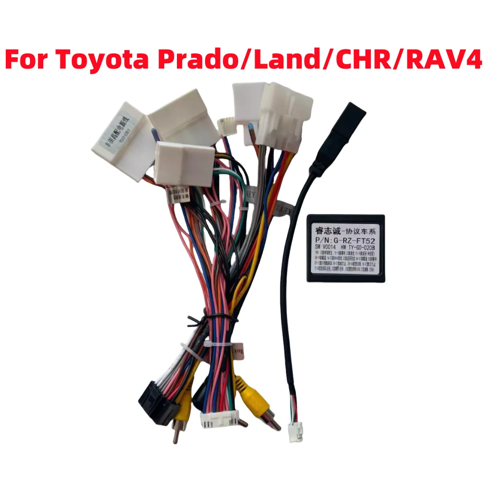 Canbus Box RZ-FT52 For Toyota Prado/Land/CHR/RAV4/Camry//Corolla/Verso/Auris/Alphard 30 16 Pin Power Cable Android GPS Car Radio