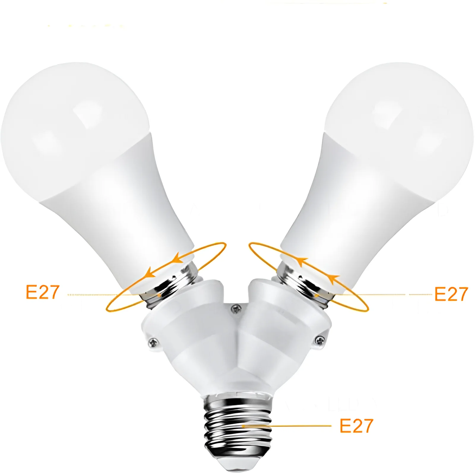 Adaptador de contacto de cobre para lámpara halógena, 2 en 1, E27, Base de enchufe, 220V, extensor, divisor, convertidor, enchufe, portalámparas, herramienta