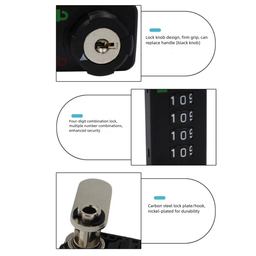 

Zinc Alloy Mechanical Password Lock 4 Digital Code Security Combination Lock Anti-theft Durable Drawer Lock Wardrobe Security