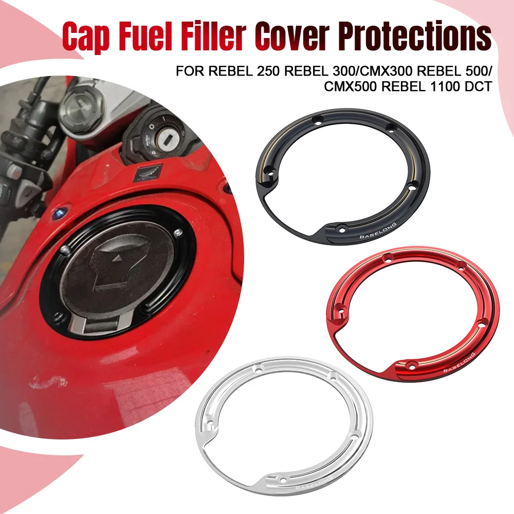 

Motorcycle Fuel Tank Cap Decorative Gasket Protective Cover For Honda Rebel 250 Rebel 300/CMX300 Rebel 500/CMX500 Rebel 1100 DCT