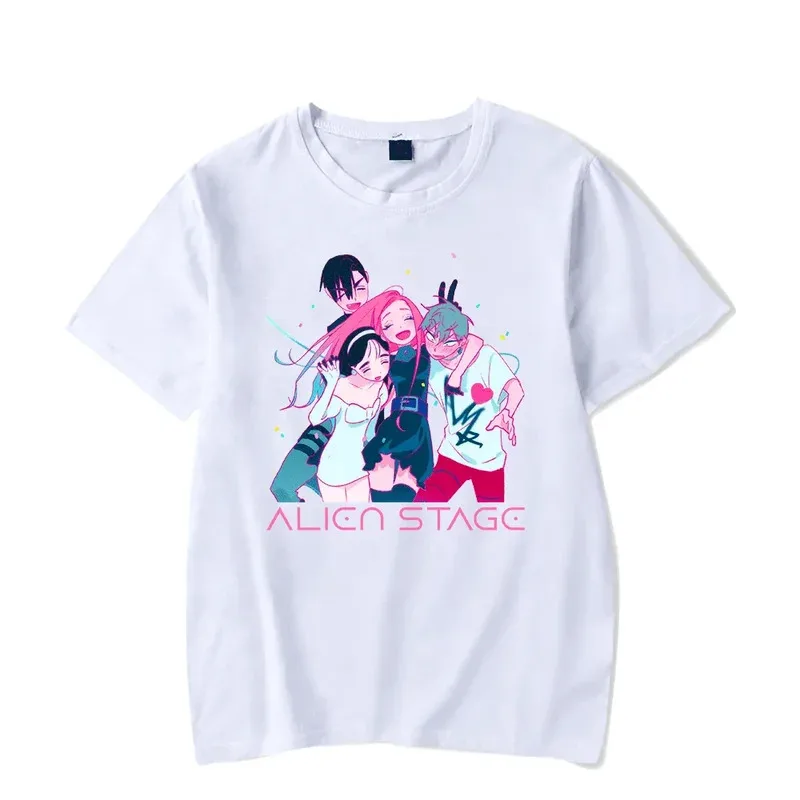 2025 yiyi Alien Stage Merch Camiseta de manga curta ALNST Casual Impresso Harajuku Camisetas Unissex Top Tee