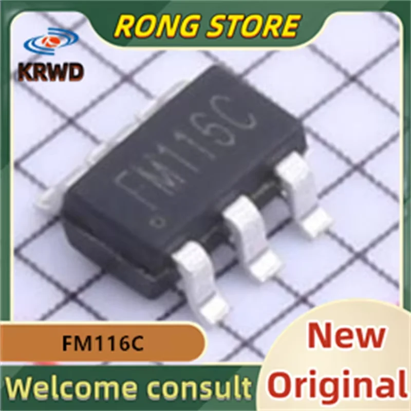 

(50 шт.) FM116C новый и оригинальный чип IC FM116 SOT23-6 500MA игрушечный привод с дистанционным управлением IC