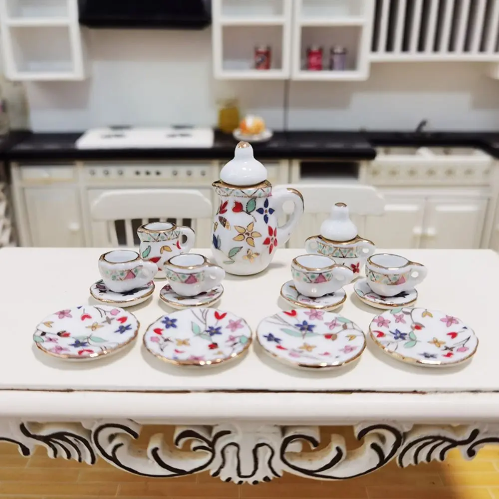 High Quality Mini House Accessories Ceramic 10 Styles Desk Top Pocket Tea Set for 1/6 BJD /1.5