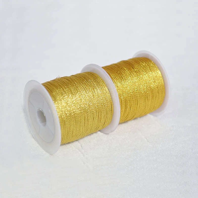 0.2-0.6mm Gold and Silver Plied Yarn Handmade DIY Folded Yarns for Bracelet Coil Winding Illusion Thread Fashion Color Cord Rope